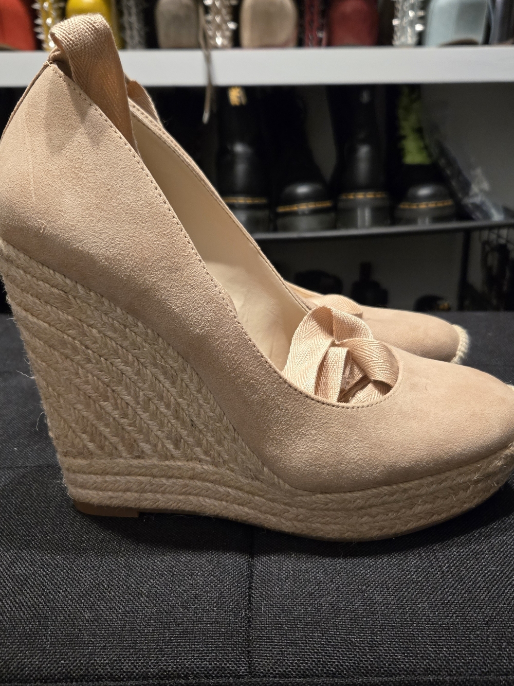 Jessica Simpson Zexie Suede Espadrille Wedge Pumps
